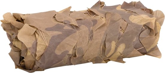 vidaXL - Camouflagenet - met - opbergzak - 312x140 - cm - zandkleurig van Vidaxl — afbeelding 5