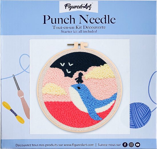 Kit Aiguilles à Poinçonner Pine Mountain – Motif Cœur, Tissu Et Patron Inclus, Neuf USA