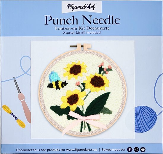 Doos van punch needle poezen