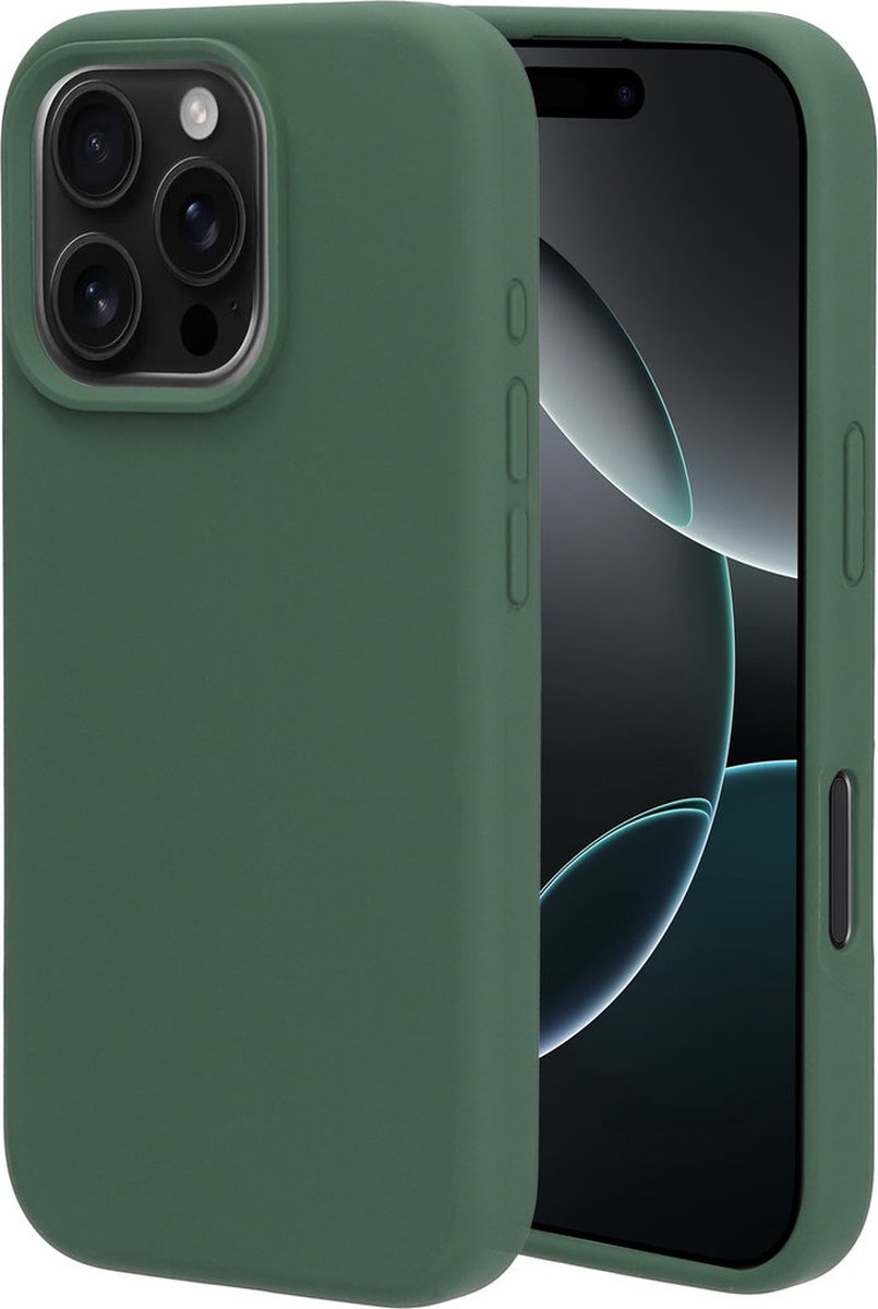 Mobiparts hoesje geschikt voor de Apple iPhone 16 Pro - Siliconen - Groen