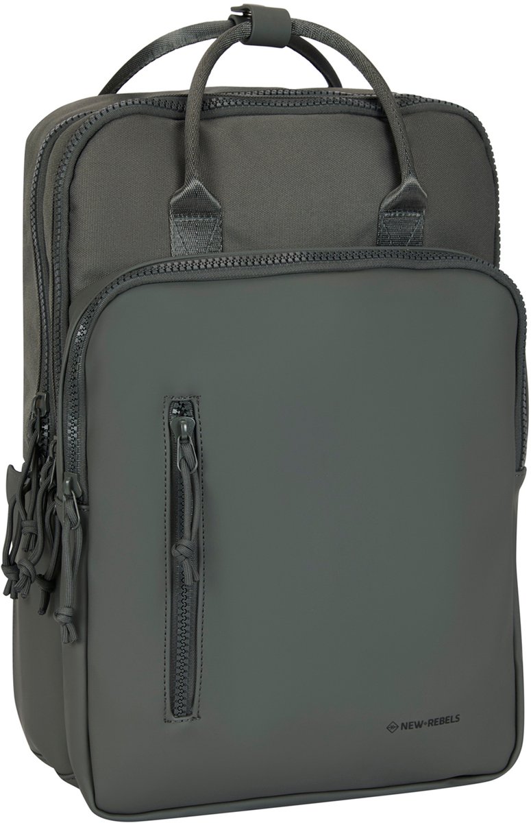 New Rebels Bruce Milwaukee Antraciet 19L Rugzak Waterafstotend Laptop 15