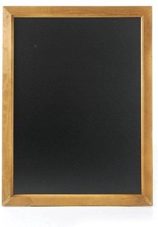 HENDI Muurkrijtbord – Houten lijst – 600x800 mm – Inclusief bevestigingshaken – Zwart