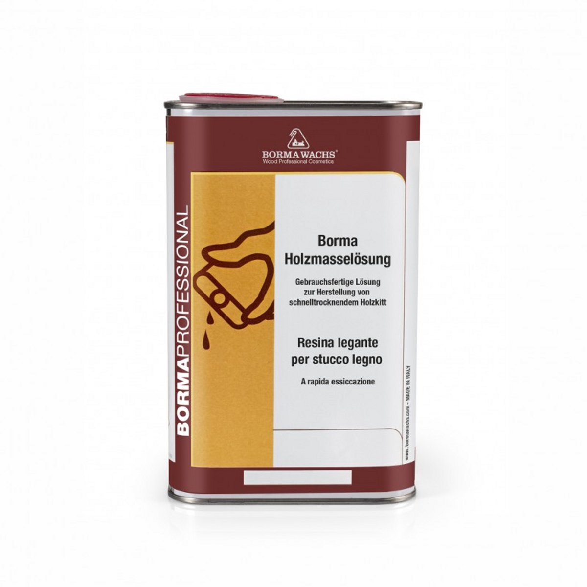 Borma Wachs Basis voor sneldrogende houtvuller / Holzmasselösung - 1 liter