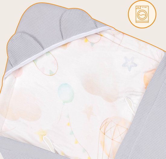 Lionelo Travel Swaddle Blanket - Dekentje voor autostoel, kinderwagen - Draagdoek - Omslagdoek voor het autostoeltje van LIONELO — afbeelding 2