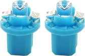 Lampe de voiture B8.5d 2 pièces bleu | Eclairage tableau de bord LED - horloges - interrupteurs | 12V DC