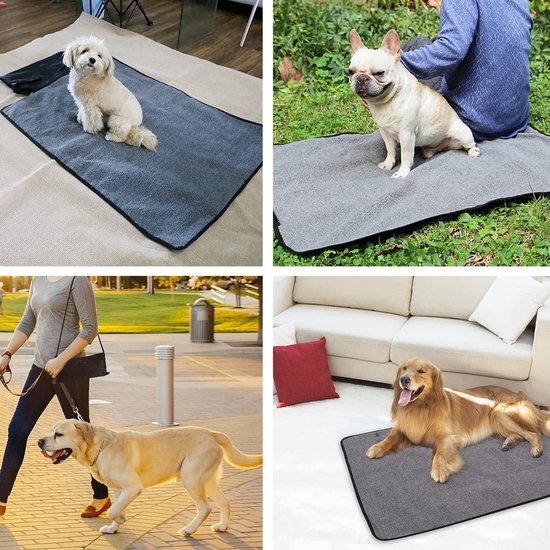 Bangminda Opvouwbare Waterdichte Huisdierdeken, 100 x 70 cm, Voor Buiten Met Tas, Grote Campingdeken, Reisdeken Voor Honden en Katten Bangminda Opvouwbare Waterdichte Huisdierdeken, 100 x 70 cm, Voor Buiten Met Tas, Grote Campingdeken, Reisdeken Voor Honden en Katten