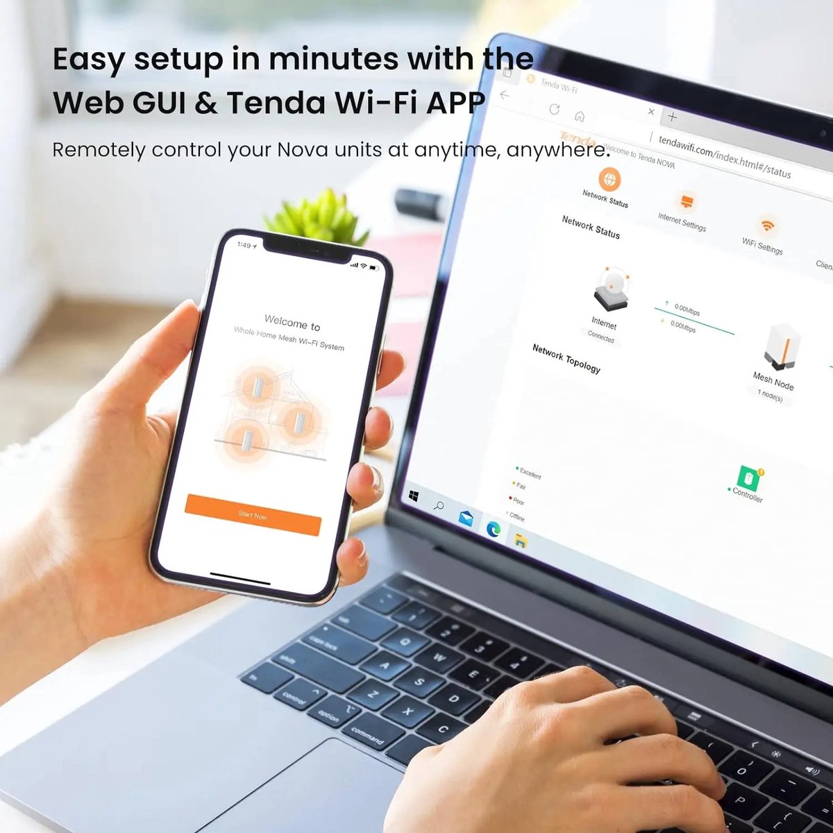 DrPhone SkyLink - Geen dode WiFi zones - Draadloze Wi-Fi 6 Router - AX3000 Mesh – 3 Eenheden – WPA3 Beveiliging – Ouderlijke Toezicht – Mobiele App - Wit – foto 5