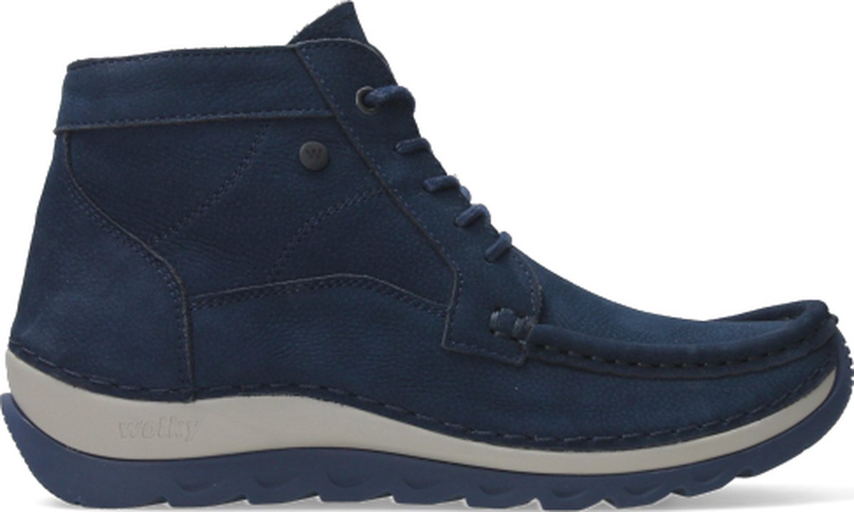 Wolky Hoge veterschoenen Salado blauw nubuck