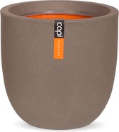 Capi Europe - Bloempot bol Smooth NL - 35x34 - Warm taupe - Opening Ø29 - Bloempot voor binnen en buiten - Levenslang garantie - Breukbestendig - 100% Recyclebaar - CO2 Neutraal geproduceerd - KWT932