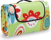 Picknickkleed XXL 200x200 cm - Waterdicht Picknickkleed - groen - Draagbare en Wasbare Picknickdeken met Handvat - Zandvrij Buitenkleed voor Strand, Camping, Park, Tuin, Wandelen, Barbecue en Picknick - Opvouwbaar Picknickkleed - Gewatteerd