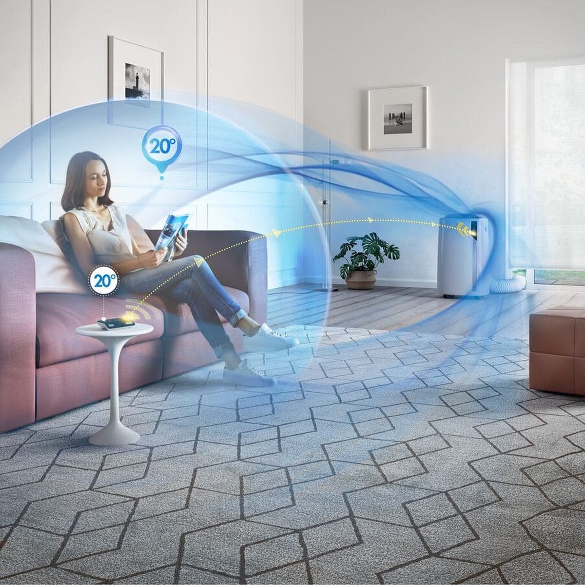 De’Longhi PACEL112CST Mobiele Airco met Wifi