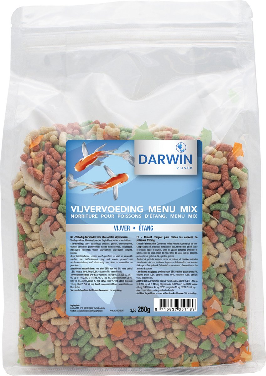 Darwin Vijvervoeding Menu Mix - Vijvervoer - 2.5 l