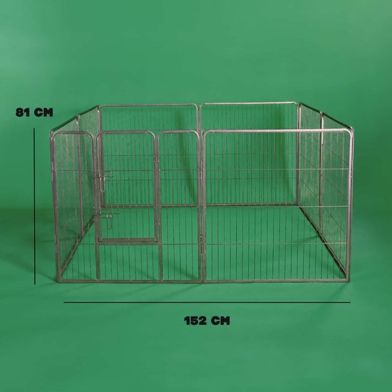 Acaza Hondenren - 8 panelen - Hondenkennel - Konijnenren - Puppyren