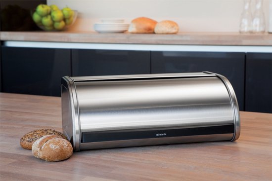 Brabantia Boîte à pain avec couvercle coulissant - Matt Steel