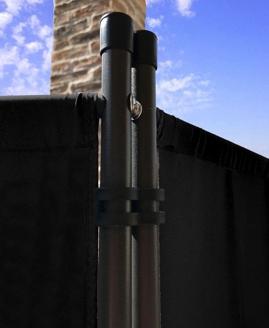 COSTWAY Ruimteverdeler op wieltjes, kamerscherm, 3-delig, scheidingswand opvouwbaar, van stof, inkijkbescherming voor meer privacy en flexibiliteit, 262 x 180 cm (bruin
