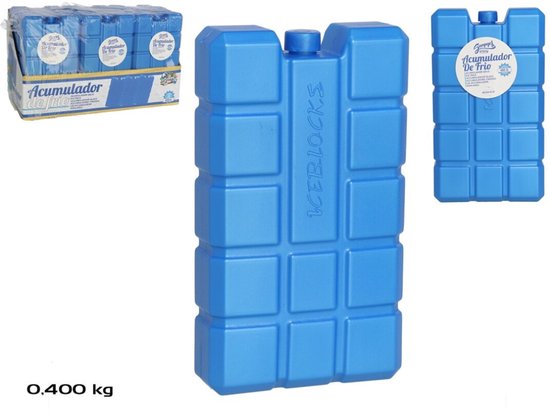6x stuks koelelementen 400 ml 9,5 x 16 cm blauw - Koelblokken/koelelementen voor koeltas/koelbox van Koopman. — afbeelding 2