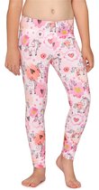 Merry Style Meisjes Lange Legging - van Katoenen - Vrijetijdsbroek - Sport - MS-MS10-337-LE-new - Wit/Einhorn - 152