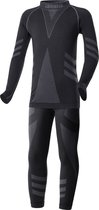 Ladeheid Set Thermobroek en Thermoshirt - Thermo ondergoed - Kinderen - Meisje - Jongen - Thermokleding - Zwart/Grafiet - 158-164 - LA-LA40-KIDS-Set
