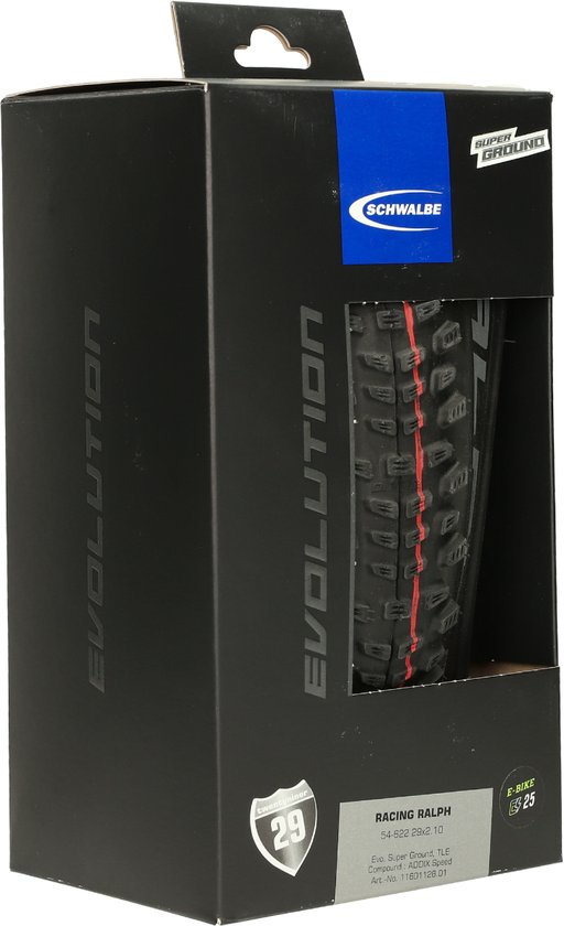 Schwalbe Vouwband Racing Ralph - SuperGround - TLE - 29 x 2.1 inch / 54-622 - ADDIX Speed - Zwart van Schwalbe — afbeelding 2