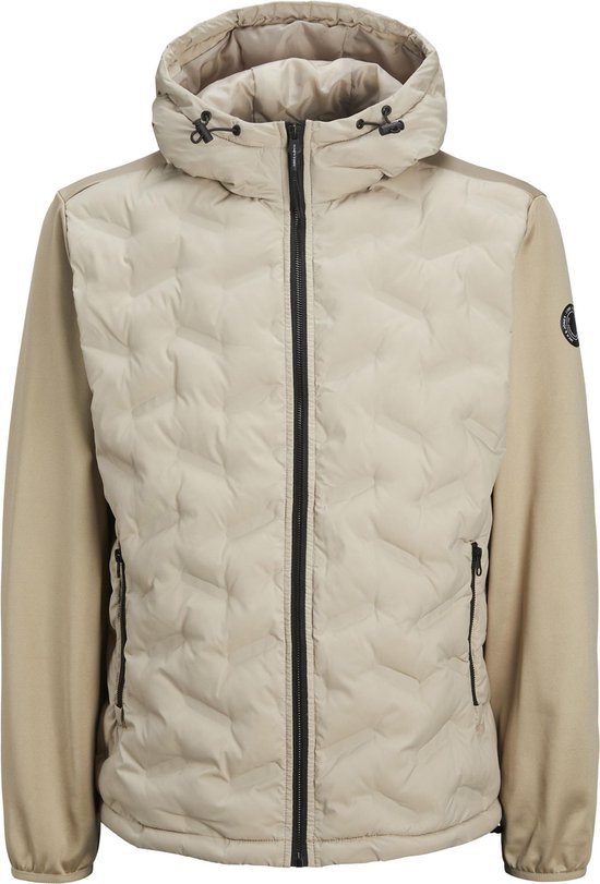 Jack & Jones - Heren Outdoorjas Heat Hybrid Jacket - Beige - Maat M