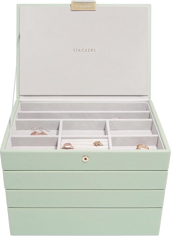 Stackers Supergrote Juwelendoos - Set Van 3 Stuks, Luxe Opberging Voor Sieraden