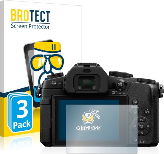 BROTECT - Protecteur d'écran pour Panasonic Lumix DMC-G81 - Film de protection en verre transparent (3 pièces)