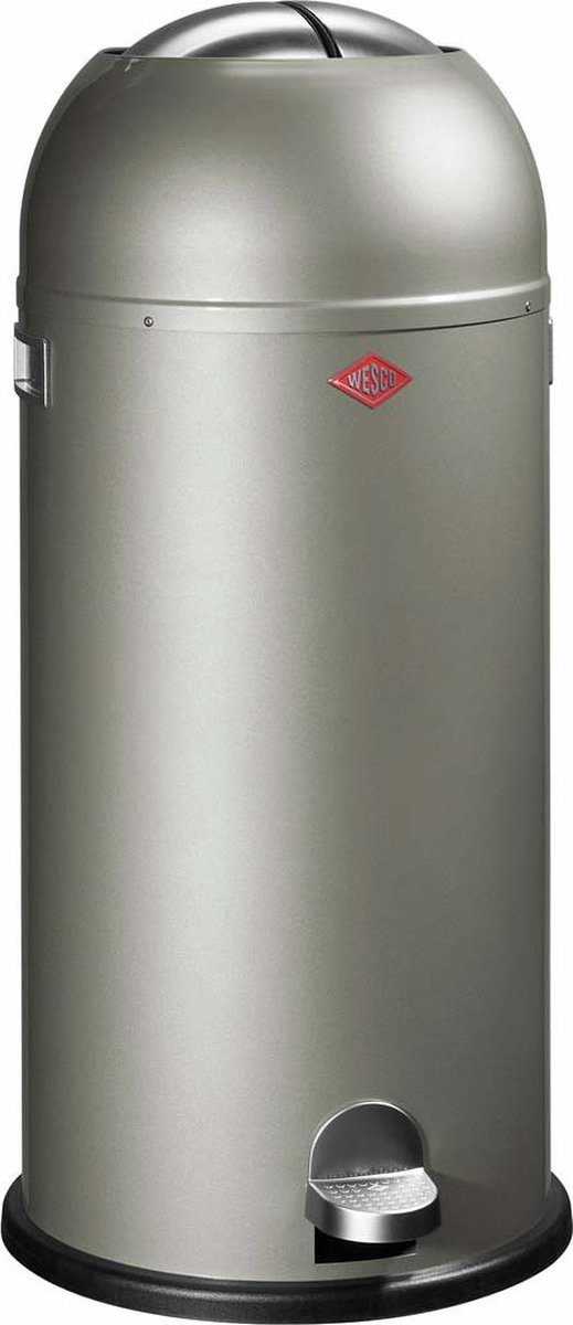 Wesco Kickmaster Maxi, nieuwzilver 8011559 afvalbak zilver | .