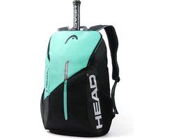 E-Shop4u - Tennistas - Tour Serie 1-2 Rugzak - Tennisschoen & Racket Vak - Tennis Racket Tas - Toernooi Sportrugzak - 25L - Groen/Zwart - Squash-Tennis-Badminton-Pickleball-Padel