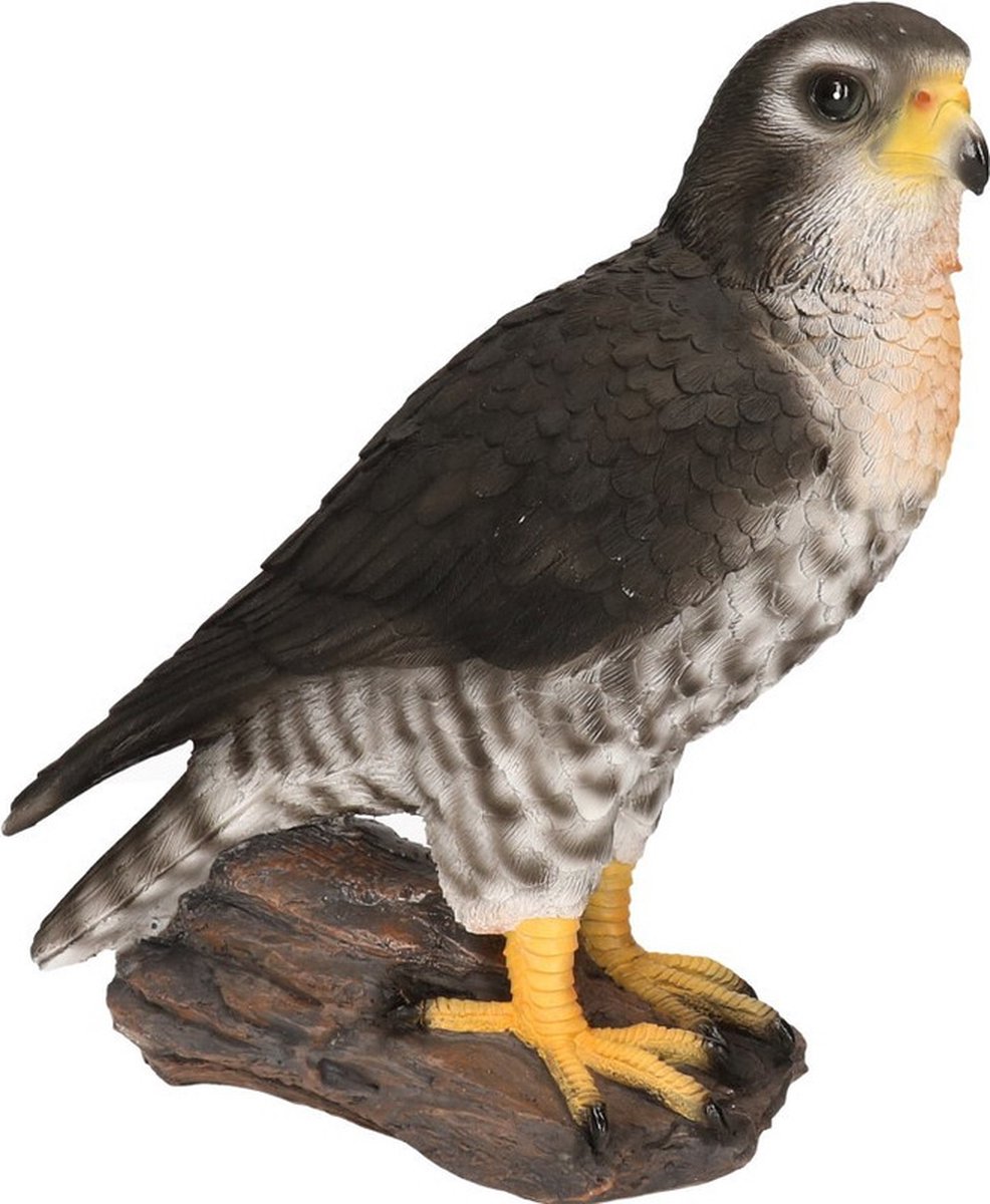 Slechtvalk roofvogel dieren beeldje - 26 cm - Tuin decoratie/woonaccessoires - Dieren/vogel beelden