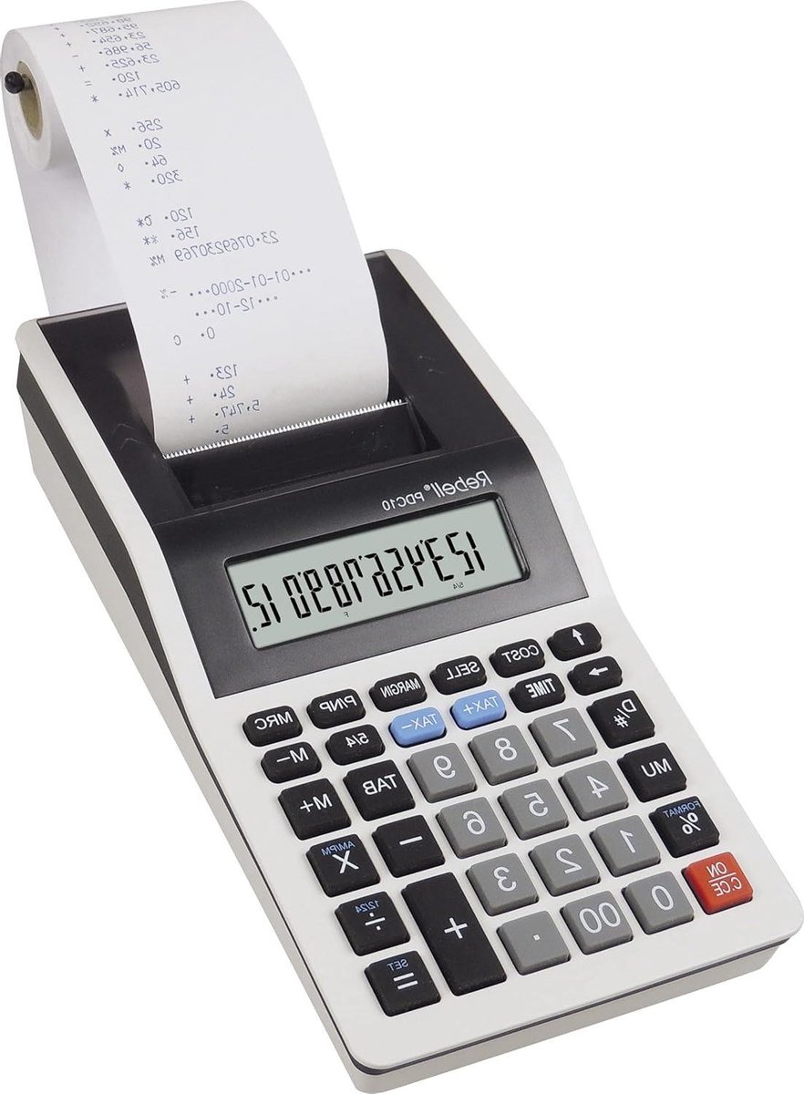 Kleine mobiele rekenmachine wit - RE-PDC10-WB met extra functies