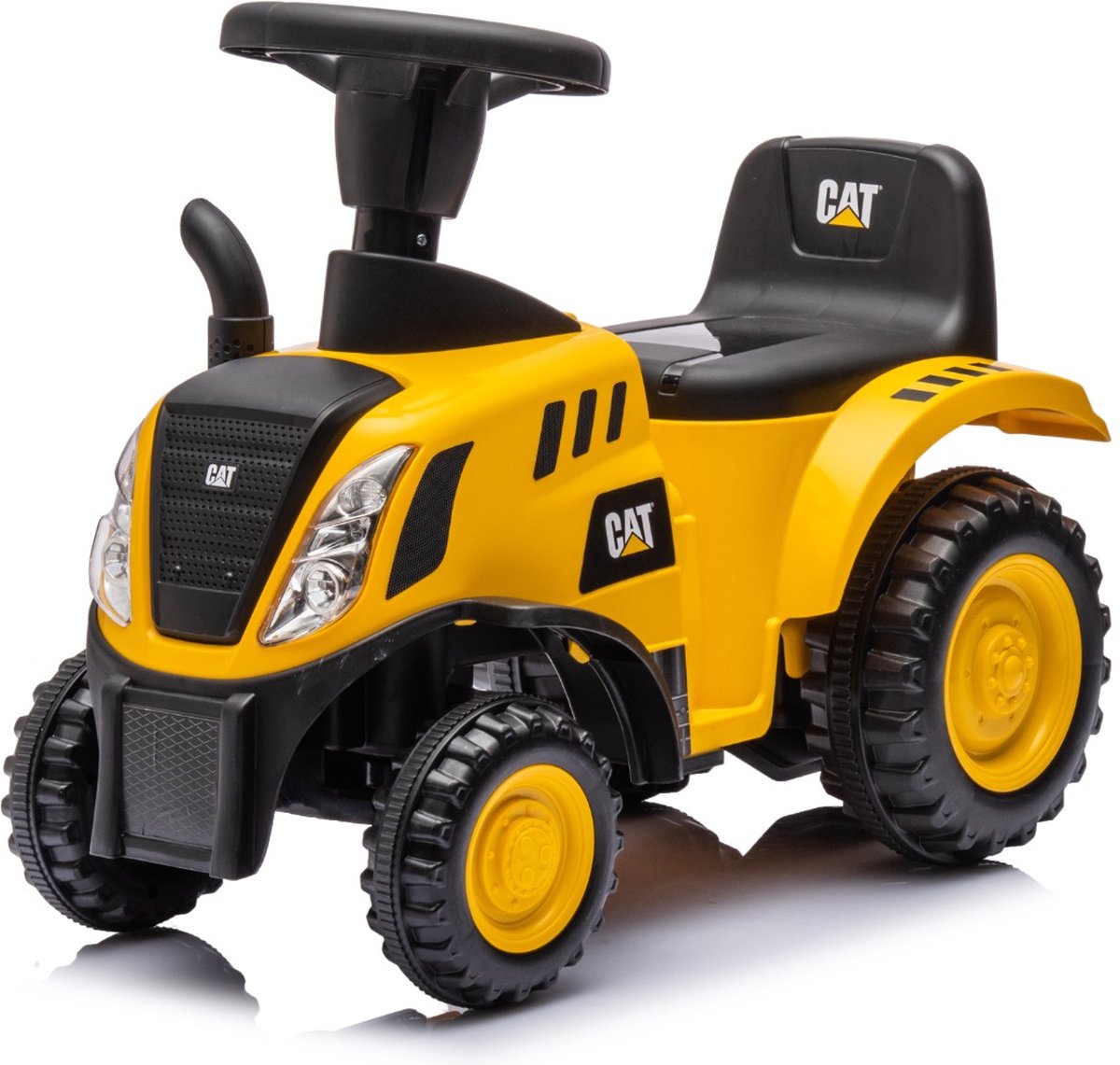 Eco Toys - CAT Tractor Loopauto - Geel/Zwart - Met Aanhanger, Schep & Hark - Claxon & Verlichting - Vanaf 12 Maanden - Max. 25 kg — afbeelding 13