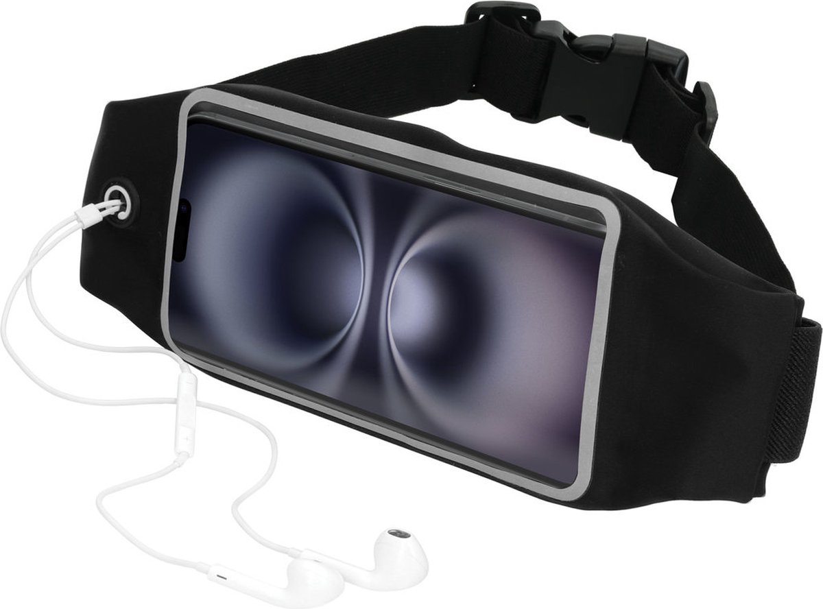 Mobiparts Comfort Fit Sport Belt geschikt voor Apple iPhone 16 - Zwart
