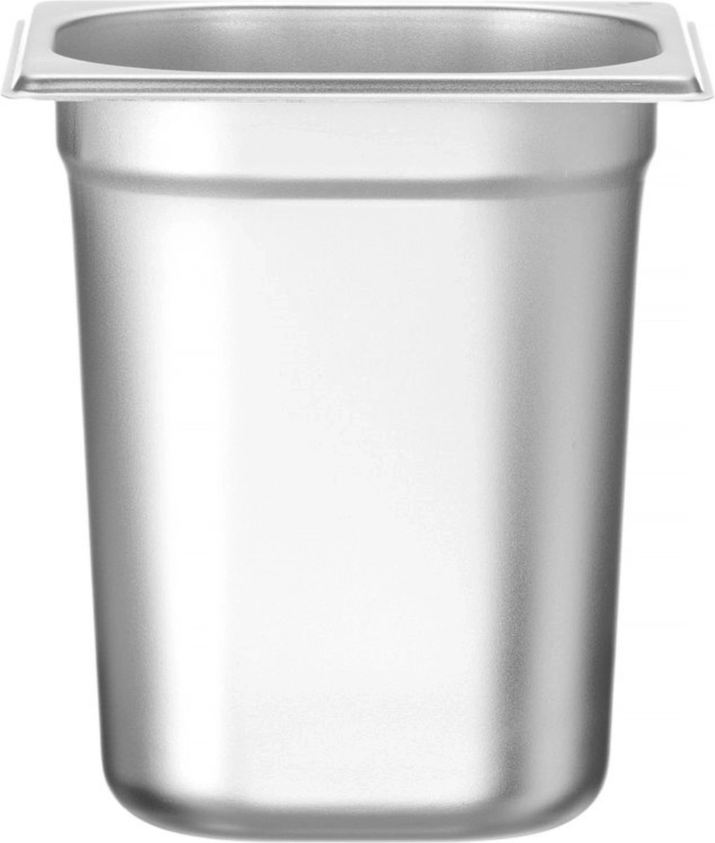 HENDI GN-container 1/6 – Budget Line – 3,4L – 176x162x200 mm – lichtgewicht roestvrij staal