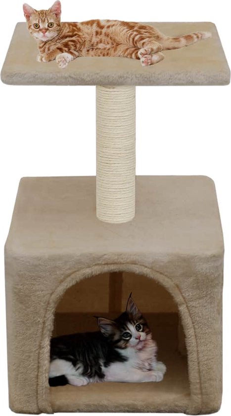 Vidaxl Kattenkrabpaal 8x30 cm 10 mm beige - Vergelijk prijzen