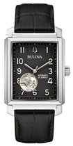 Bulova Sutton Automatic 96A269 Horloge - Leer - Zwart - Ø 36.5 mm