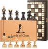 Afbeelding van het spelletje Amazinggirl - Schaakbord set - Opvouwbaar houten schaakbord