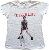 Yungblud Dames Tshirt -XS- Strawberry Lipstick Wit