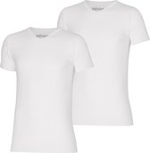 Apollo | Bamboe T-shirt heren met V-hals | 2-Pak | Wit | Maat XL | Heren T-shirt | Ondershirt heren | t shirt heren