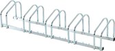 HOMdotCOM Fietsenrek voor 5 fietsen staal verzinkt 130 x 33 x 27cm