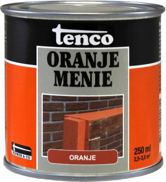 Foto: Tenco oranje menie 250 ml grondverf roestwerend