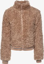 Mountain Peak fluffy meisjes outdoor vest - Beige - Maat 152