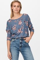 Only T-shirt Onlelcos 4/5 Aop Top Jrs Noos 15144286 Blue Mirage/margaret Flower Dames Maat - M