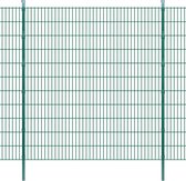 Decoways - Dubbelstaafmatten en palen 2008x2230 mm 16 m groen