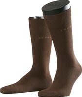 Esprit Basic Uni 2-Pack zacht biologisch zonder motief ondoorzichtig mid-rise comfortabel set Katoen Multipack Bruin Heren sokken - Maat 43-46