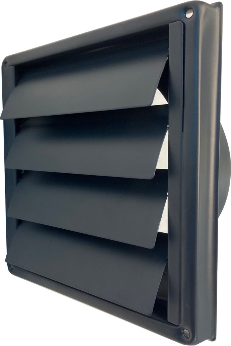 Paneir Airdesigns - Overdrukrooster Ø 125 mm - lamellen - zwart/grijs (RAL7021)