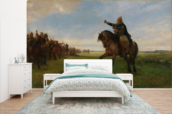 Behang - Fotobehang Koning Gizur en de Hunnen - Schilderij van Peter