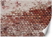 Trend24 - Behang - Oude Bakstenen Muur - Behangpapier - Behang Woonkamer - Fotobehang - 400x280 cm - Incl. behanglijm