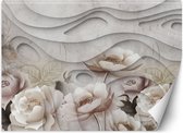 Trend24 - Behang - Bloemen In Bloei - Behangpapier - Behang Woonkamer - Fotobehang - 300x210 cm - Incl. behanglijm
