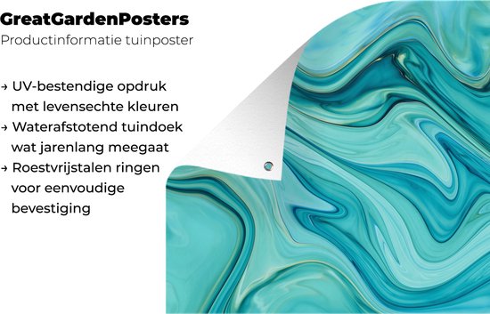 Décoration de Jardin Huile Turquoise - 40x30 cm