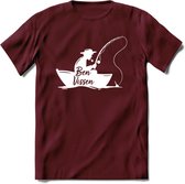 Vissen T-Shirt | Grappig Verjaardag Vis Hobby Cadeau Shirt | Dames - Heren - Unisex | Tshirt Hengelsport Kleding Kado - Burgundy - L